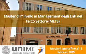 Avvio del Master Management degli Enti del Terzo Settore (METS)